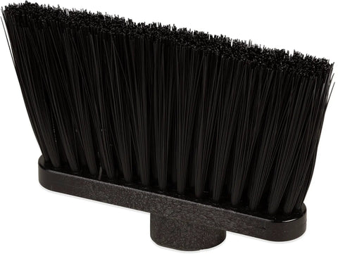 Light Industrial Broom Head With Stiff Polypropylene Bristles Hella Tough 11 Inch Sweep Design close-up showing bristles.