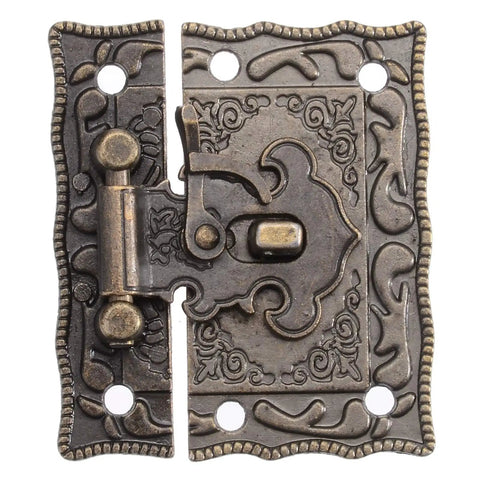 Old School Antique Style Wood Box Hasp Lock Toggle Latch For Jewelry Boxes Cabinets And Drawers Zinc Alloy Decorative Hardware 1pc