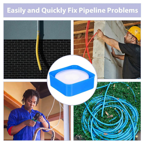 Top Shelf PTFE Adhesive Seal Tape 10 Rolls Of Water Leak Repair Wrap For Pipes And Threads Gonna Save Ya Time With This Ninja Tight DIY Plumbing Fix Daily displayed with plumbing tools and hoses.