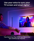 Person enjoying TV with White And Color Ambiance Smart LED Tube For Immersive Gaming And TV Experiences 1 Pack Sync With TV 