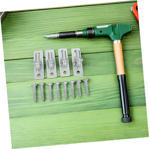 Heavy Wall Mount Gate Hinges For Barn Doors And Farm Fencing No Sweat Setup Rock Solid Operation Rust Resistant Outdoor Hardware Rack With Screws Four Pack with screws and a tool.