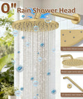 Iriber Brushed Gold Shower System Faucet Set, Filtered Handheld shower, 10 inch rain shower head with adjustable angle.