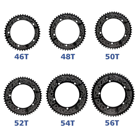 144 BCD Single Speed Chainring For 7 8 9 10 11 12 Speed Bikes, 46T to 56T, 7075 Aluminum Alloy, Anodized Black