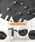 Close-up of waterproof Travel Laundry Organizer Bag showing details like roll top closure and quick release buckle.