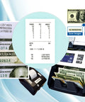 Mixed Denomination Money Counter for Multi Currency, Bank-Grade CIS Sensor With UV/IR/Magnetic Detection in use