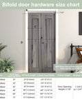 30 Inch Bifold Door Hardware Kit For Two Doors Aluminum Sliding Barn Door Top Mounted For Bathroom Bedroom Storeroom And Living Room Built Tough Rust Resistant With Three Wheel Hangers For Smooth Glide size chart