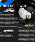 Tank Fuel Pump Filter Replacement For Toyota Camry Echo Highlander Matrix Solara RX300 RX400H ES300 ES330 ES350 text compatibility list image
