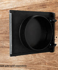Blast Gate Mounting Brackets For 2-1/2 To 4 Inch Blast Gates, 2 Pack, on wooden surface, no-fuss hardware included