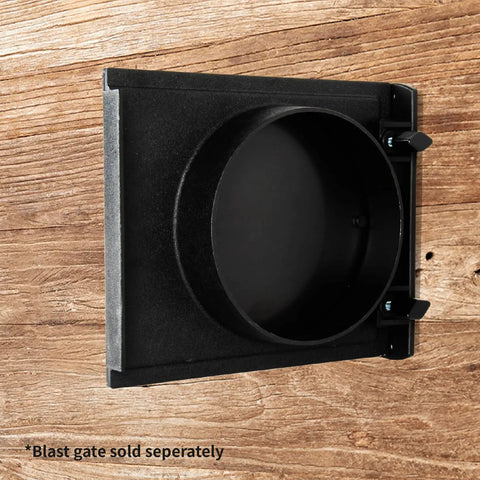 Blast Gate Mounting Brackets For 2-1/2 To 4 Inch Blast Gates, 2 Pack, on wooden surface, no-fuss hardware included