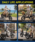 Beast Fat Tire Electric Tricycle For Adults With Three Wheel Ebike, 750W Hub Motor Peak 1350W, 52V 25Ah Removable Battery, 50 Mile Range, 7 Speed, 4 Piston Hydraulic Brakes, Cargo Rack, Black Build used for daily leisure, pet cargo, commuting, errands