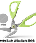 Beefy Heavy Duty Multipurpose Angled Craft Scissors 7 Inches With Japanese Stainless Steel Serrated Blade For Cardboard Plastic