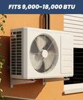 Heavy Duty Mini Split Wall Mount Bracket Built Tough For 9000-18000 BTU Ductless ACs And Heat Pumps, outdoor installation