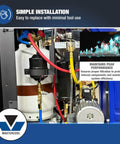 OEM filter pack installed in Commander Series Machines, simple installation, ensures smooth system running, top-notch protection.