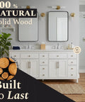 Modern 84 Inch Double Sink Bathroom Vanity In Crisp White Featuring Durable Quartz Top And Ample Storage Drawers Slick Solid Wood Build That Is A Certified Game Changer For Every Home Reno with mirrors and plant