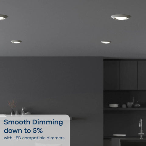 Canless Led Recessed Light Six Inch 3000K Warm White yields a sweet nine hundred twenty five lumens with smooth dimming in ceiling.