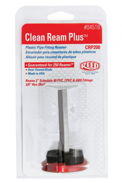 Clean Ream Plus Reamer For PVC CPVC And ABS Fittings, 2 inch head, 3/8 inch hex shaft in packaging