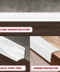 Reliable White Peel And Stick Wall Corner Protectors Featuring Dead Simple Self Adhesive Backing For Rock Solid Edge Guards That Make Drywall Reinforcement A Total Breeze, shown in various uses including corner protectors.
