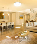 Sleek Dope Flush Mount LED Ceiling Light 15W 1250 Lumen 3000K Soft Warm White Ideal For Bathroom Kitchen Laundry Hallway Waterproof IP54 Energy Efficient Low Profile Design With Easy Install installed in modern living area