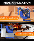 Two Pack Cast Iron Welders Angle Clamp Set for Heavy Duty Two Axis 90 Degree Right Angle Welding Clamp, woodworking and metalwork