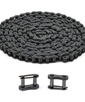 Heavy Duty Number 41 Roller Chain, 10 Foot Gate Opener Chain Extension For Automatic Sliding Gates, shown coiled with connector links