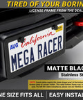 Matte Black License Plate Frames 2 Pack Dope Quality Rust Free Stainless Steel Rattle Free Universal Fit car rear view