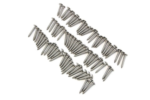 80-piece marine-grade stainless steel truss head screws for dock bumper installation.