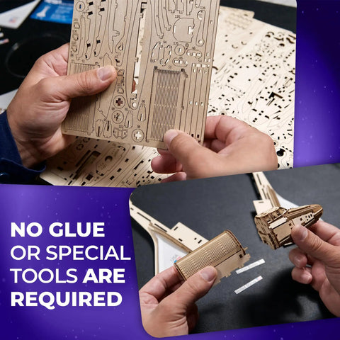 NASA Space Shuttle Discovery 3D Puzzle Kit Mechanical Model With Realistic Details Hands On Build For Adults And Kids Fun Educational Space Toy For STEM Fans Eight Point Nine Inch Tall When Assembled, no glue required