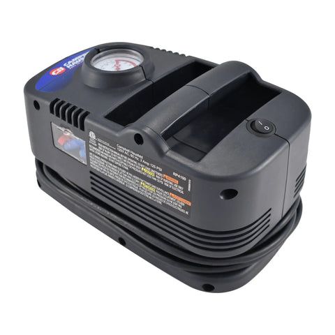 Portable 150 PSI Air Compressor For Cars Trucks And Bikes With 120V Power Built In Gauge Presta Adapter Inflator Needle And Quick Tire Inflation Great For Road Trips Home Garage And On The Go Quick Inflations For Sports Equipment
