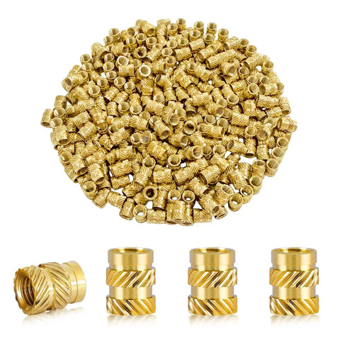 300 Pc M3 Heat Set Brass Inserts With Knurled Body, M3 X D4 X L5 Threaded Inserts for 3D Printing and Electronics Housings