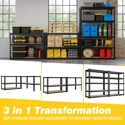 Heavy Duty Garage Shelving Unit 5 Tier Adjustable Metal Storage Rack With 2025 Lbs Capacity Freestanding Organizer For Kitchen Basement Laundry And More in garage display