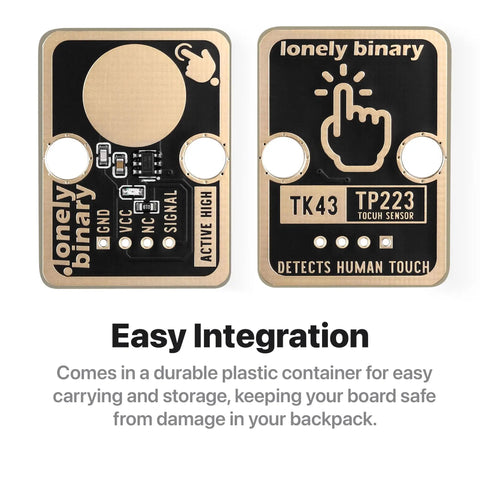 12 Pack TTP223 Capacitive Touch Sensor Modules Gold Edition With Immersion Gold Plating showing contact points and circuitry