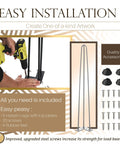 Heavy Duty Hairpin Furniture Leg Set installation, 34 Inch Industrial Metal Table Legs, tools and accessories shown