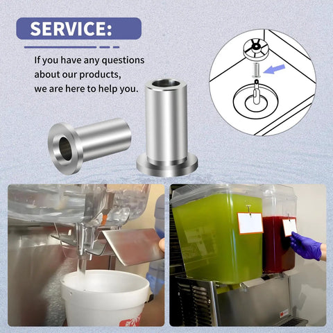 Hella Tough Zero Hassle Six Pack Stainless Steel Bearing Sleeves, shown as precision drop-in upgrades for dispensers.