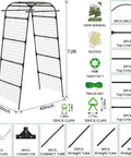 Heavy Duty Garden Arch Trellis For Climbing Plants With Walk Through Metal Frame And Netting Seven Point Two Feet Tall assembly kit