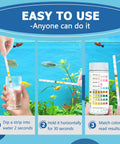 Legit 9 In 1 Aquarium Test Strips For Fish Tanks Testing Ammonia Ph Nitrate Chlorine Nitrite Hardness Alkalinity Copper, showing usage steps.
