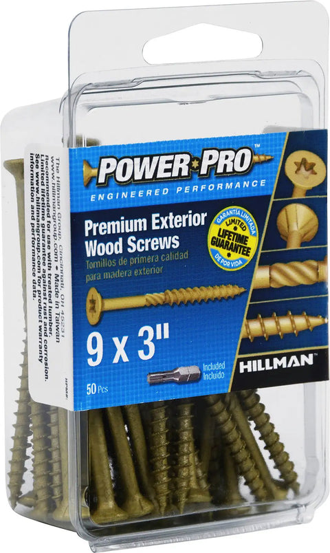 Box of Premium Exterior Wood Deck Screws 9 By 3 Inch All Purpose Outdoor Decking Screws With T25 Star Bit Included Bronze Finish