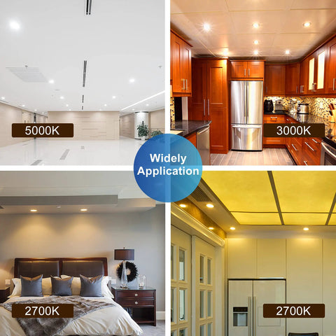 20 Pack BR30 Recessed Light Bulbs With 3 Color Temperatures In One Light 2700K 3000K 5000K Dimmable 8W Equals 65W 650 Lumens Indoor Flood Light Bulbs For Cans E26 Medium Base UL Listed