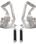 Hood Hinge Pair For 1955 Chevy Bel Air Nomad One Fifty Two Ten Cars With Steel Construction And Galvanized Silver Finish