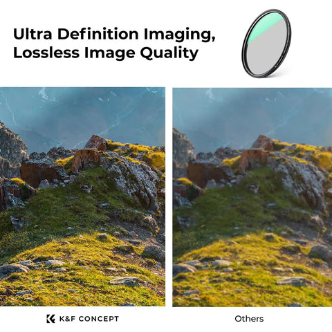 Comparison of photos using 77mm Ultra Low Reflectivity Circular Polarizer Filter With 28 Multi Layer Coatings and without.