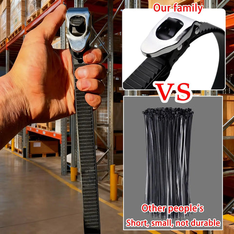 Heavy Duty Reusable Ratchet Cable Ties Set 12 And 20 Inch Adjustable Locking Ties With Strap Lock Design Stainless Steel Buckle