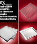 Accessories for Huge Commercial Food Dehydrator Built Solid With Stainless Steel Trays And Advanced Digital Controls.