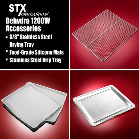Accessories for Huge Commercial Food Dehydrator Built Solid With Stainless Steel Trays And Advanced Digital Controls.