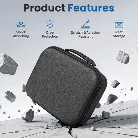 Premium Fit EV Charge Adapter Case Compatible With Tesla Model Y S X 3 Features Custom Pouches For CCS1 J1772 Plugs And Locks viewed from the side with shown features.