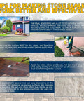 Tips for making Heavy Duty Wet Look Natural Stone Sealer 32 Ounce work better on various outdoor surfaces.