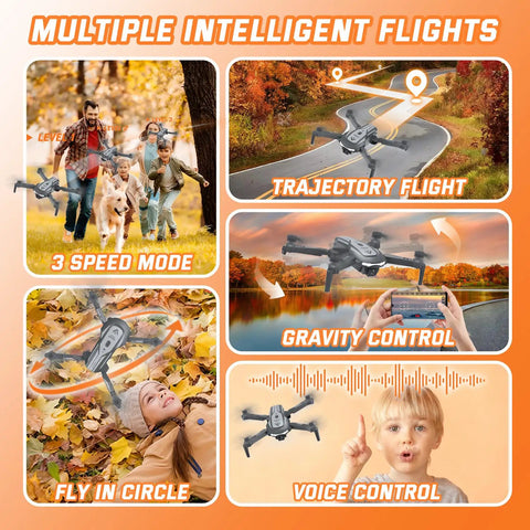 Mini Foldable FPV Drone With 1080P Camera For Kids And Adults Remote Control Quadcopter with various flight modes.