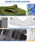 All In One Heavy Duty Grommet Tool Kit With Hand Press Pro Grade Includes 3 Die Sets And 3 Hole Punch Dies 3000 Silver And Gold Eyelets Grommets used in fabric and shoes