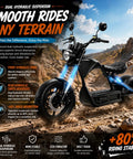 High Output 4000W Electric Motorcycle With A Dual 60V Battery Rig Delivering Over One Hundred Ten Miles Per Charge and optimal dual hydraulic suspension for stable rides.
