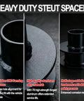 Drop In Ready Heavy Duty Two Inch Front Leveling Kit With Strut Spacers And Shock Extenders Compatible With Ford F250 And F350 Super Duty Four Wheel Drive Trucks shows heavy duty strut spacer with precision CNC forming detail.