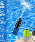 Top Tier 635 Gph Submersible Sump Pump With Brushless Motor Engineered For Ryobi 18v Cordless Battery Setup in action with water flow.