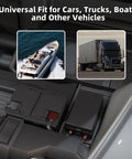 Universal fit display with images of a boat and truck for 12V 10 Way Relay Box with prewired dustproof fuse panel.
